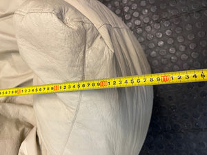 Structured Beige Faux-Leather Bean Bag with Armrests — Good Preloved Condition – width measurement