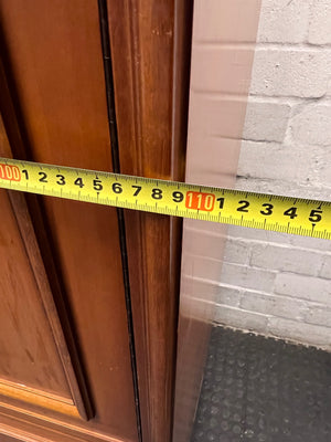 Classic Wooden Two-Door Panelled Cupboard — Two Broken Legs – width measurement