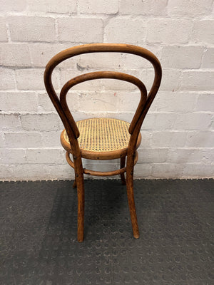 Bentwood Style Dining Chair with Riempie Seat – back view