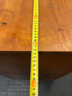 Light Brown Triple Door Wooden Sideboard — Good Condition – width measurement