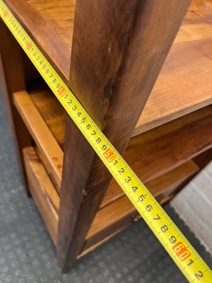 Mid-Sized Wooden Bookshelf with Lower Cupboard – depth measurement