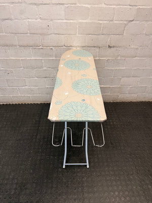 Floral Pattern Folding Ironing Board — Clean and Well-Maintained – back view
