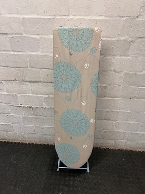 Floral Pattern Folding Ironing Board — Clean and Well-Maintained – top view