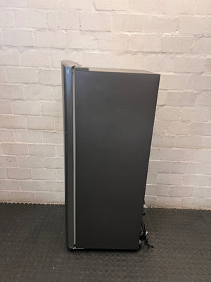 Samsung Silver Single Door Fridge — Working Well with Dents on Door – condition detail