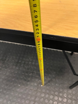 Rectangular Folding Training Table with Metal Frame — Visible Wear Consistent With Age – height measurement