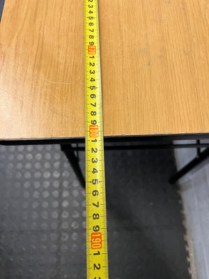 Rectangular Folding Training Table with Metal Frame — Visible Wear Consistent With Age – width measurement