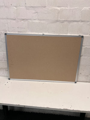 Blue Felt Pin Board with Aluminium Frame — Clean and Well-Maintained – back view