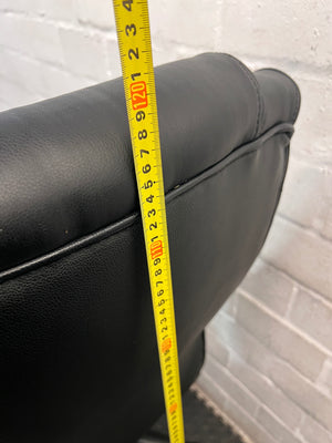 Black High-Back Faux Wood Executive Office Chair – height measurement