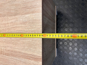 Ally Two Door Light Oak and Grey TV Unit — Surface Wear to Top Panel – width measurement