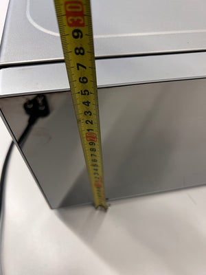 Silver Russell Hobbs Mirror Microwave — Working Well with Slight Surface Rust – height measurement
