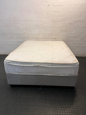 Padley Pocket Plush Queen Extra Length Base Set — Fair Used Condition with Visible Surface Wear – back view