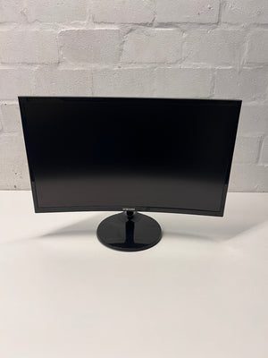 Samsung Curved Computer Monitor with Circular Stand — No Power Adapter Included – main front view
