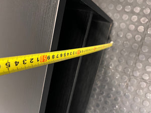 Black Low-Profile TV Unit with Cupboard and Shelving — Minor Surface Scratches – height measurement