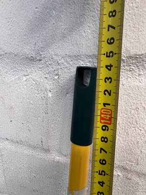 Plastic Leaf Rake with Long Yellow Handle – height measurement