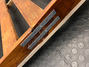 Rustic Low-Profile Wooden Double Bed Frame – condition detail