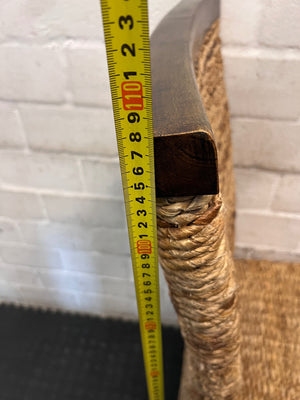 High-Back Woven Natural Fibre Dining Chair – height measurement