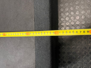 Black Fabric Upholstered Double Bed Base — Well Used Bed Base – depth measurement