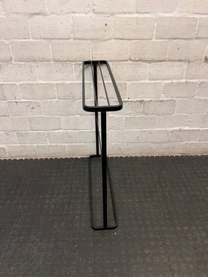 Minimalist Freestanding Black Metal Towel Rail – top view