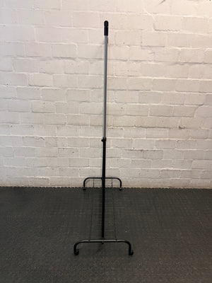 Adjustable Metal Clothing Rack with Shoe Shelf – top view