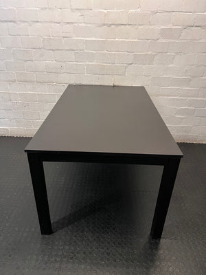 Modern Black Rectangular Dining Table — Used; Fair Condition – back view