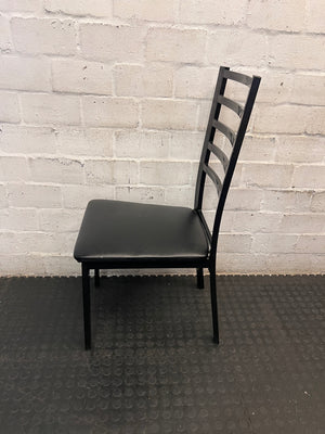 Modern Black Slatted Back Dining Chair – condition detail