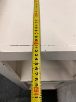 Compact White 3-Tier Bookshelf — Surface Scratches – depth measurement