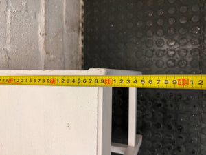Compact White Wooden Side Table — Well Used Condition – width measurement