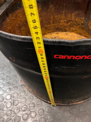 Upcycled Metal Oil Drum Cannondale Chair – depth measurement