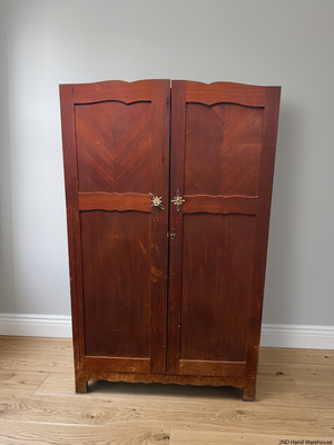 Vintage-Style Double Door Wooden Wardrobe – styled product image