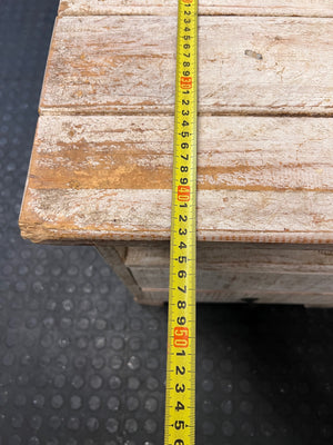 Rustic Whitewashed Wooden Side Table with Drawers – depth measurement