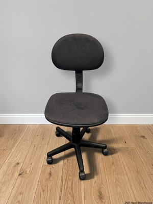 Black Fabric Typist Office Chair on Castors – styled product image
