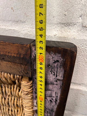 Rustic Wooden and Woven Wicker Queen Headboard – height measurement