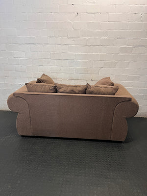 Upholstered 2 Seater Couch with Studded Roll Arms – condition detail
