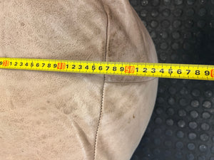 Natural Square Leather Ottoman – width measurement