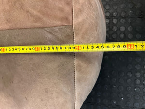 Patchwork Tonal Leather Ottoman – width measurement