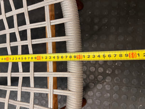 Natural Wood and Woven Rope Hoop Chair — Good Working Order – depth measurement