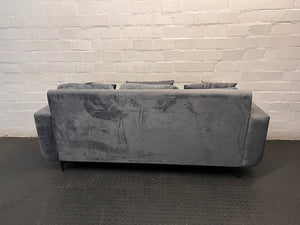 Grey 3 Seater Couch with Scatter Cushions — Damaged Condition – condition detail