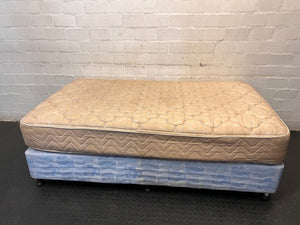Restonic Dream Unique Three Quarter Base Set — Great Condition Bed and Mattress Set – side view