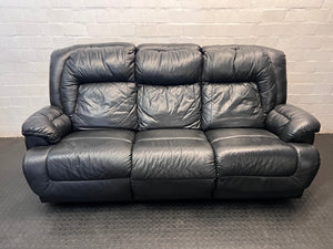 Black 3 Seater Couch with High Back Support — Damaged Couch – main front view