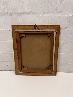 Framed Portrait Painting in Gold Bevelled Frame — Good Working Order – side view