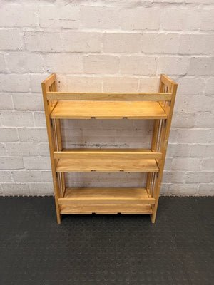 Folding Three-Tier Wooden Bookshelf – condition detail