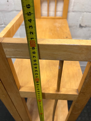 Folding Three-Tier Wooden Bookshelf – height measurement