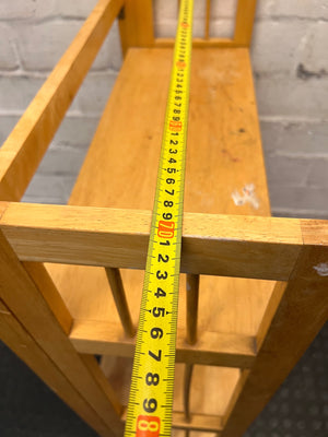 Folding Three-Tier Wooden Bookshelf – width measurement
