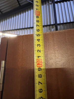 Three-Door Wood-Tone Veneer Wardrobe – height measurement