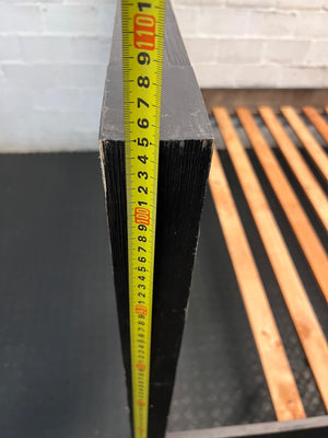 Dark Brown Wooden Queen Bed Frame — Structural Faults Present – height measurement