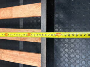 Dark Brown Wooden Queen Bed Frame — Structural Faults Present – width measurement