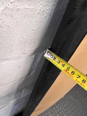 Tall Rectangular Mirror with Wide Dark Frame – depth measurement