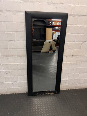 Tall Rectangular Mirror with Wide Dark Frame – main front view