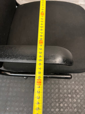 Black Fabric High Back Office Chair — Fair Used Condition – width measurement