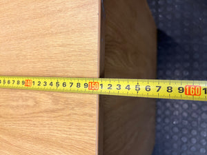 Oak-Finish Rectangular Office Desk — Minor Surface Marks – width measurement